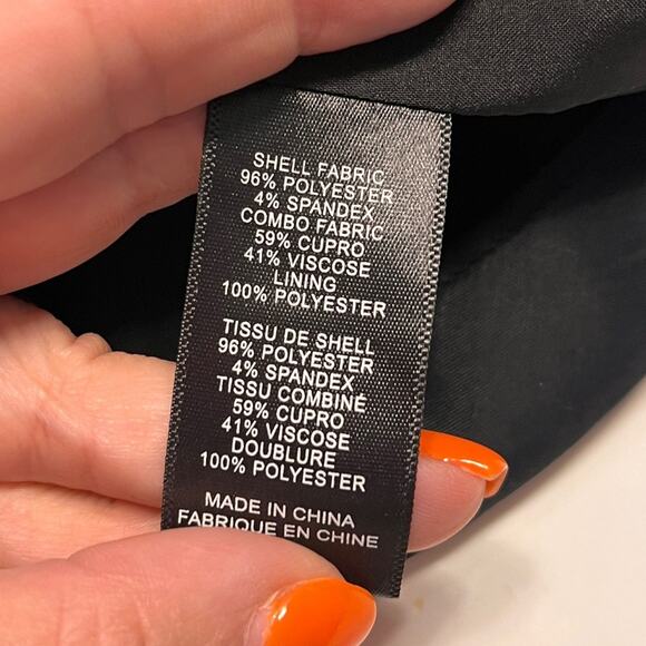 Rebecca Taylor Black Stacy Drop Waist Dress Size 6 - Picture 7 of 10